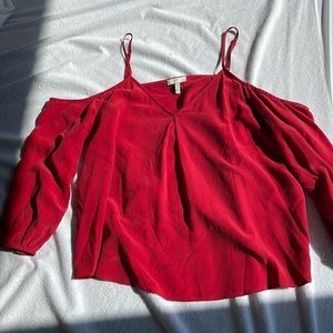 Joie Silk 3/4 Sleeve Top (M | Red)
